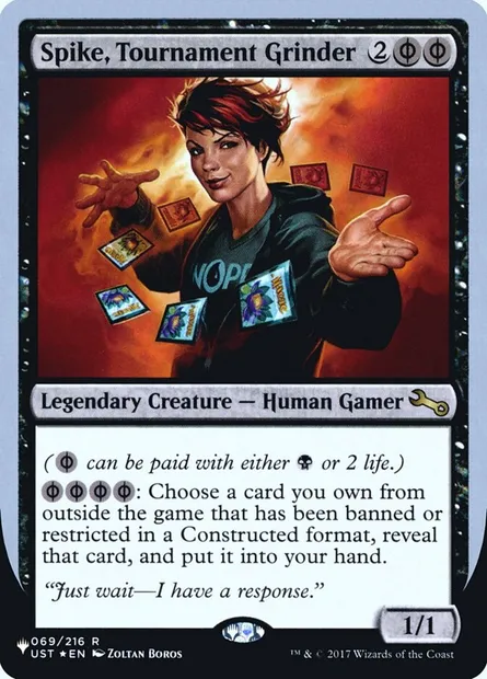 Spike, Tournament Grinder, Magic card ULST 24 — The List (Unfinity Foil Edition) set