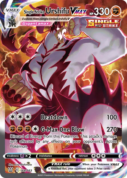 Single Strike Urshifu VMAX, Pokémon card BST 168 — Battle Styles set