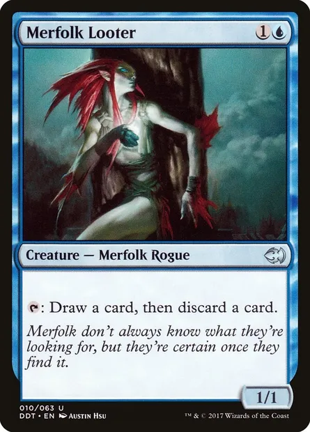 Merfolk Looter, Magic card DDT 10 — Duel Decks: Merfolk vs. Goblins set