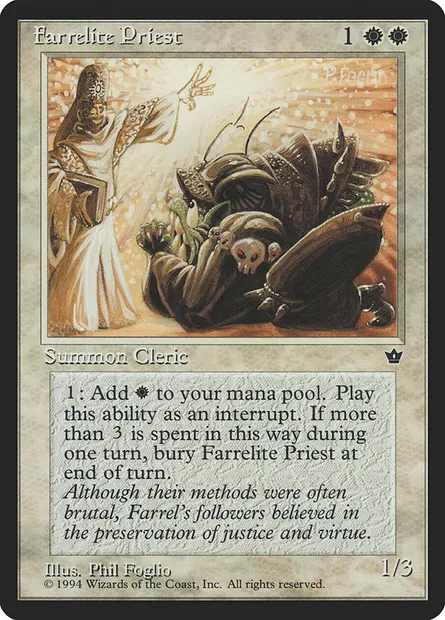 Farrelite Priest, Magic card FEM 4 — Fallen Empires set