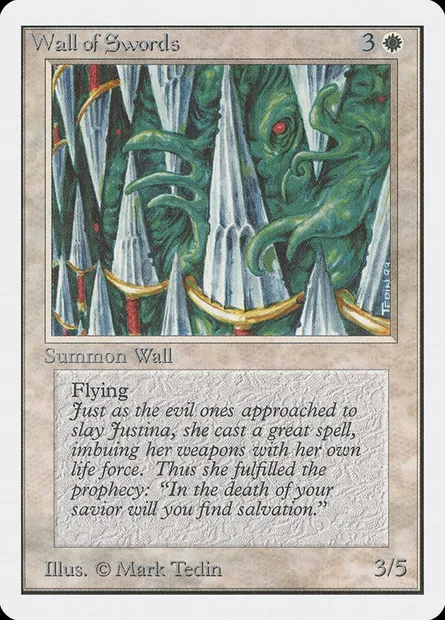 Wall of Swords, Magic card 2ED 43 — Unlimited Edition set