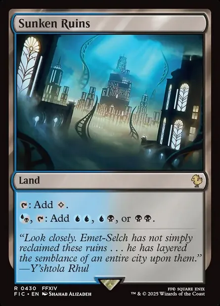 Sunken Ruins, Magic card FIC 430 — Final Fantasy Commander set