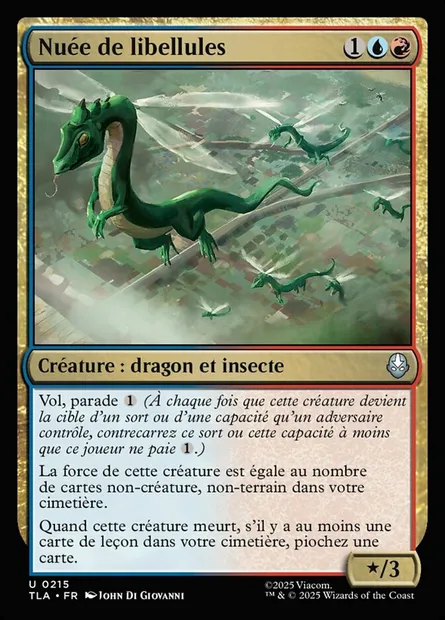 Nuée de libellules, carte Magic TLA 215 — extension Avatar: The Last Airbender