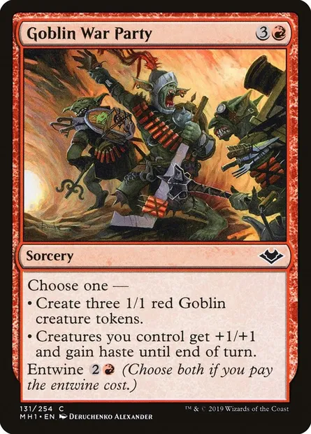 Goblin War Party, Magic card MH1 131 — Modern Horizons set
