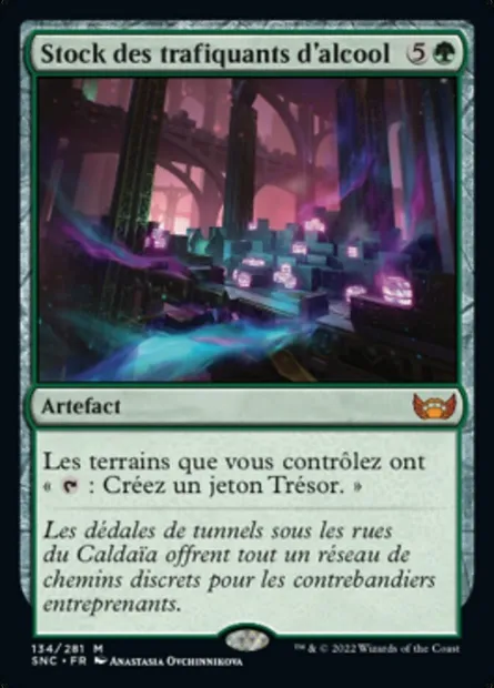 Stock des trafiquants d'alcool, carte Magic SNC 134 — extension Les rues de la Nouvelle-Capenna