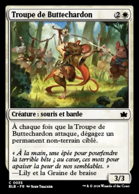 Troupe de Buttechardon, carte Magic BLB 35 — extension Bloomburrow