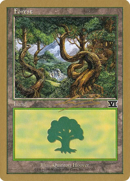 Forêt, carte Magic WC00 nl347 — extension World Championship Decks 2000
