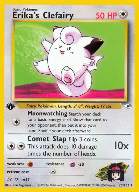 Erika's Clefairy, Pokémon card GH 25 — Gym Heroes set