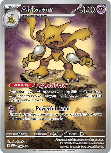 Alakazam, carte Pokémon MEP 009 — extension MEP Black Star Promos