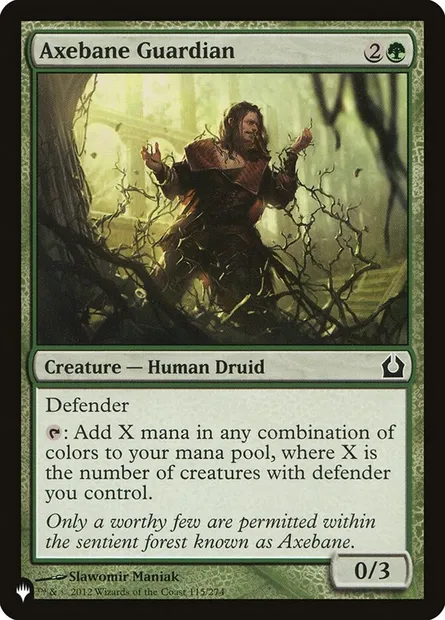 Axebane Guardian, Magic card PLST RTR-115 — The List set