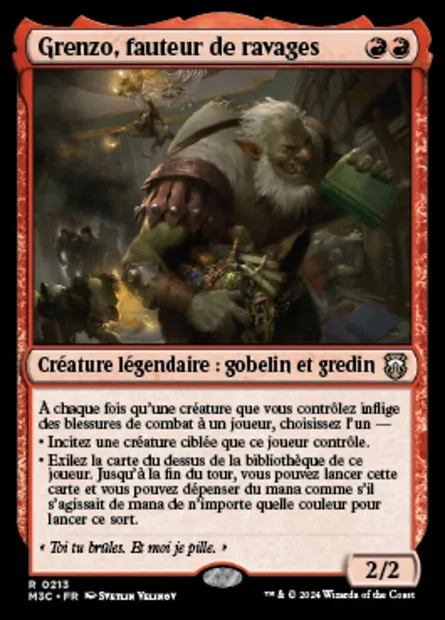 Grenzo, fauteur de ravages, carte Magic M3C 213 — extension Modern Horizons 3 Commander