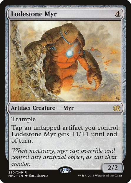 Lodestone Myr, Magic card MM2 220 — Modern Masters 2015 set