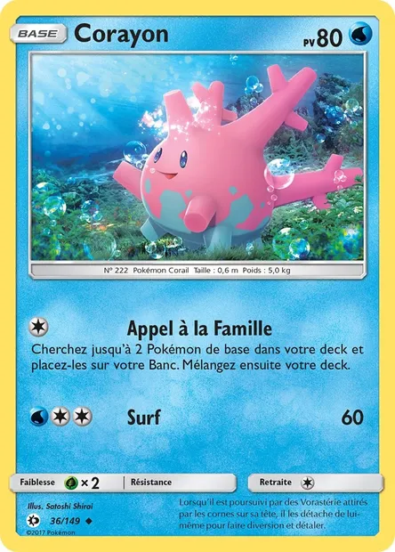 Corayon, carte Pokémon SUM 36 — extension Soleil et Lune
