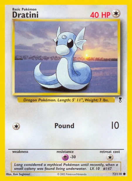 Dratini, Pokémon card LC 72 — Legendary Collection set