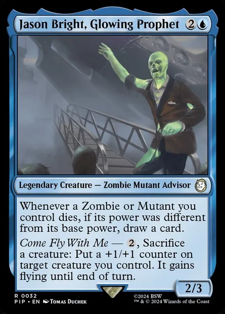 Jason Bright, Glowing Prophet, Magic card PIP 32 — Fallout set