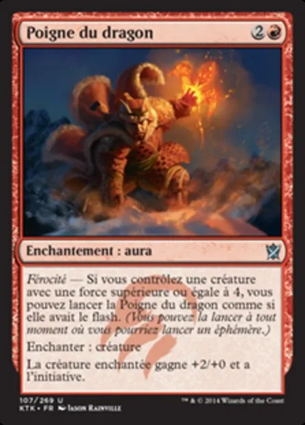 Poigne du dragon, carte Magic KTK 107 — extension Les Khans de Tarkir