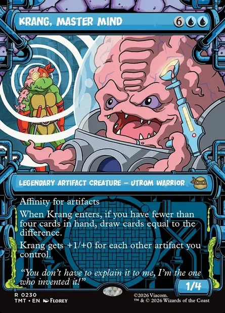 Krang, Master Mind, Magic card TMT 230 — Teenage Mutant Ninja Turtles set