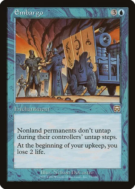 Embargo, Magic card MMQ 77 — Mercadian Masques set