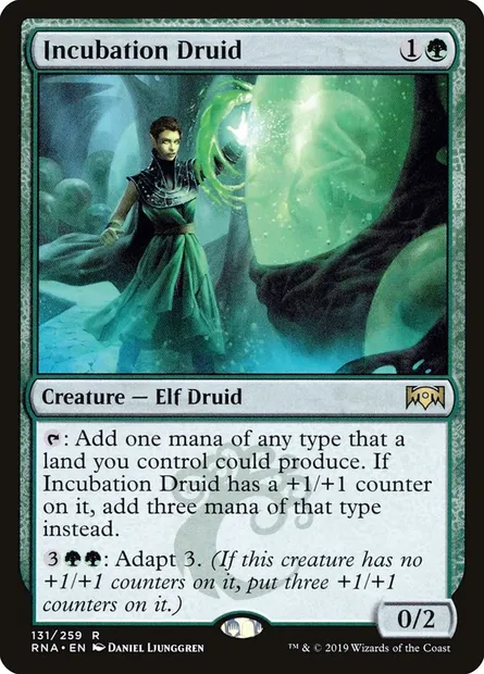 Incubation Druid, Magic card RNA 131 — Ravnica Allegiance set