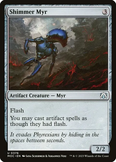 Shimmer Myr, Magic card MOC 376 — March of the Machine Commander set
