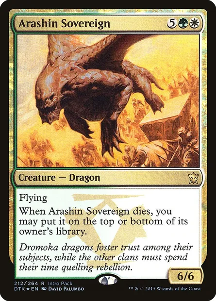Arashin Sovereign, Magic card PDTK 212 — Dragons of Tarkir Promos set