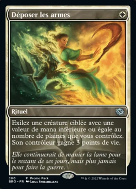 Déposer les armes, carte Magic BRO 380 — extension La Guerre Fratricide