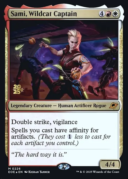 Sami, Wildcat Captain, Magic card PEOE 226s — Edge of Eternities Promos set