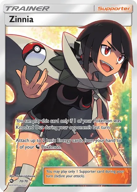 Zinnia, Pokémon card DRM 70 — Dragon Majesty set