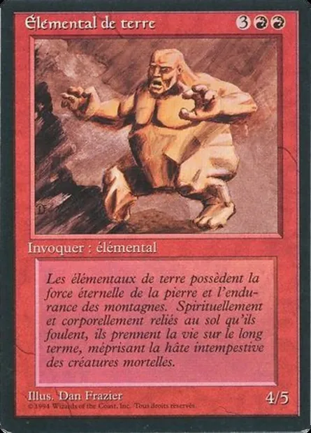 Élémental de terre, carte Magic FBB 146 — extension Foreign Black Border