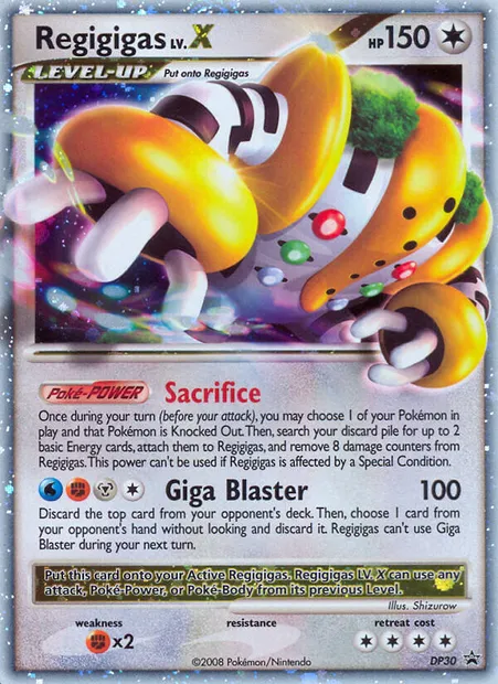 Regigigas, carte Pokémon DP 30 — extension Promo DP