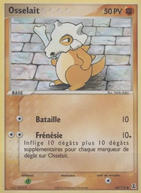 Osselait, carte Pokémon DS 60 — extension EX Espèces Delta