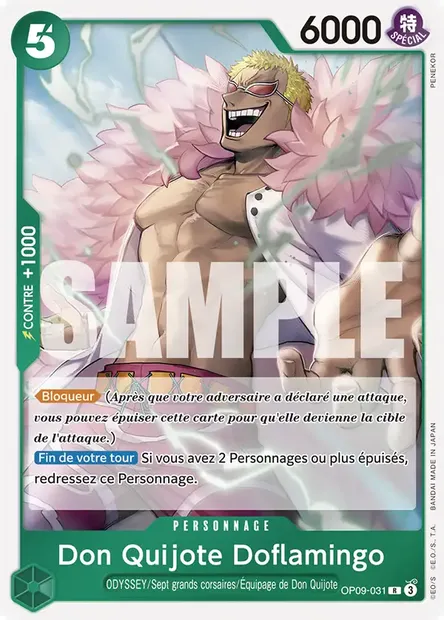 Don Quijote Doflamingo, carte One Piece OP09-031 — extension LES NOUVEAUX EMPEREURS
