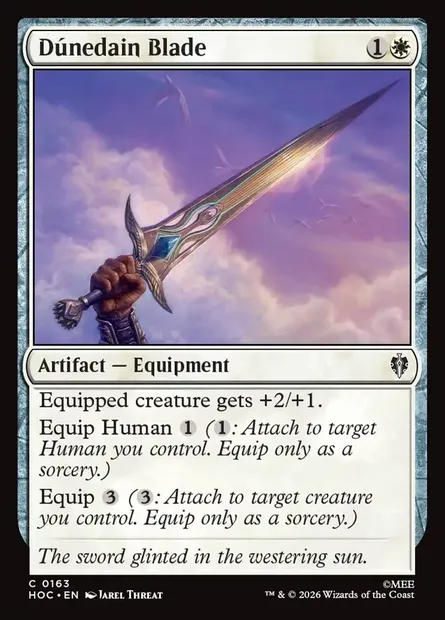 Dúnedain Blade, Magic card HOC 163 — The Hobbit Eternal set