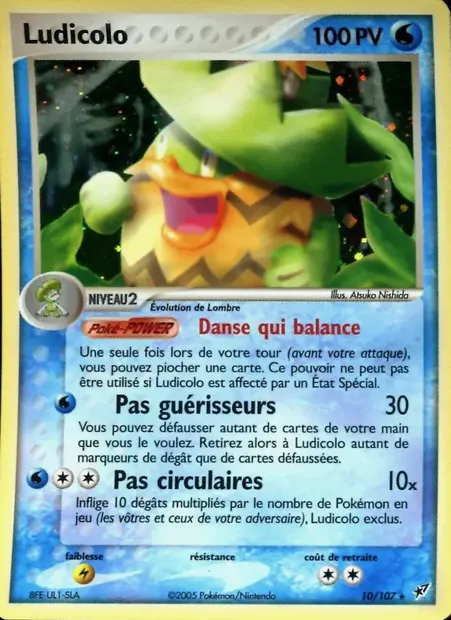 Ludicolo, carte Pokémon DX 10 — extension EX Deoxys