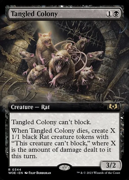 Tangled Colony, Magic card WOE 344 — Wilds of Eldraine set