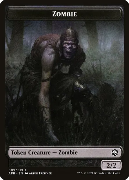 Zombie, Magic card TAFR 9 — Adventures in the Forgotten Realms Tokens set