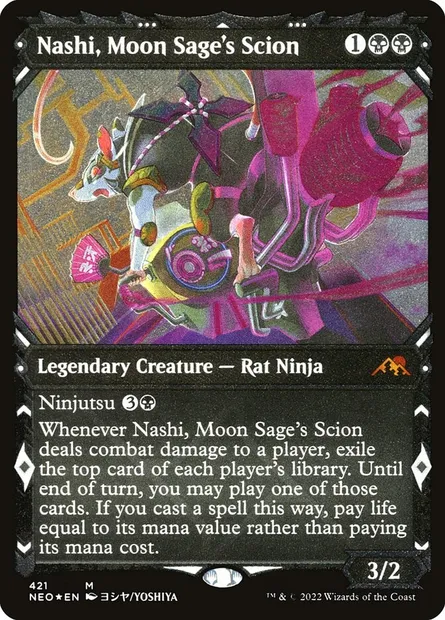 Nashi, Moon Sage's Scion, Magic card NEO 421 — Kamigawa: Neon Dynasty set