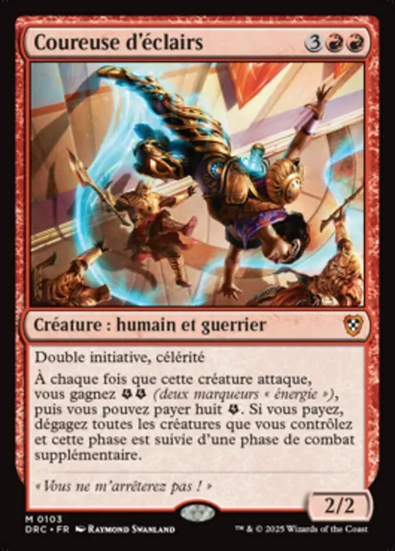 Coureuse d'éclairs, carte Magic DRC 103 — extension Aetherdrift Commander