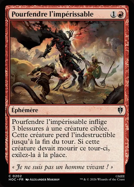 Pourfendre l'impérissable, carte Magic HOC 202 — extension The Hobbit Eternal