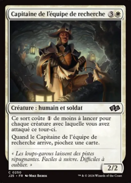 Capitaine de l'équipe de recherche, carte Magic J25 250 — extension Foundations Jumpstart