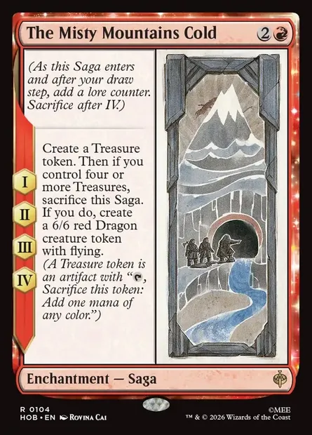 The Misty Mountains Cold, Magic card HOB 104 — The Hobbit set