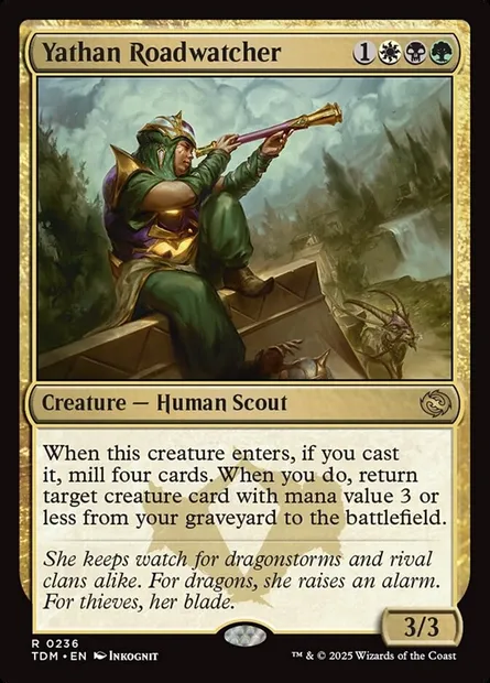 Yathan Roadwatcher, Magic card TDM 236 — Tarkir: Dragonstorm set