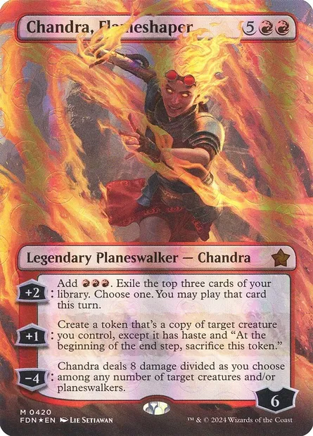 Chandra, forgeflamme, carte Magic FDN 420 — extension Foundations