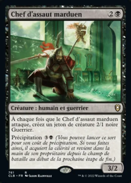 Chef d'assaut marduen, carte Magic CLB 761 — extension Commander Légendes : la bataille de la Porte de Baldur