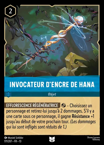 Invocateur d'encre de Hana, carte Disney Lorcana CH13-171 — extension Invasion Epineuse!