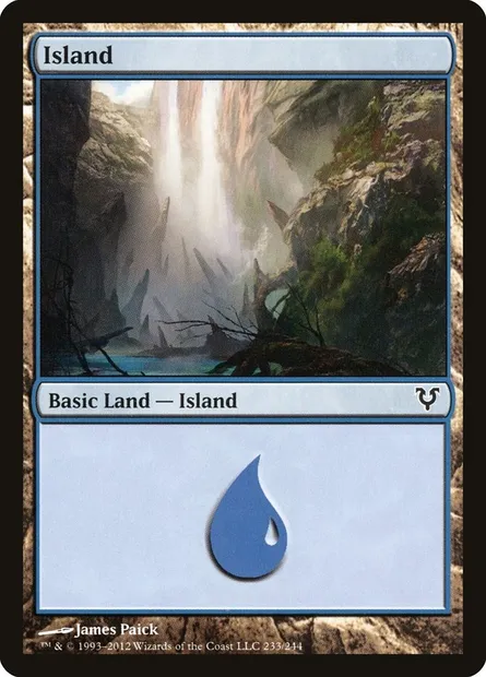 Island, Magic card AVR 233 — Avacyn Restored set