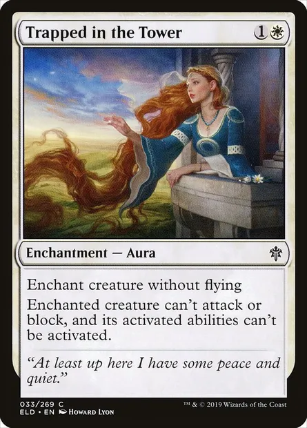 Trapped in the Tower, Magic card ELD 33 — Throne of Eldraine set