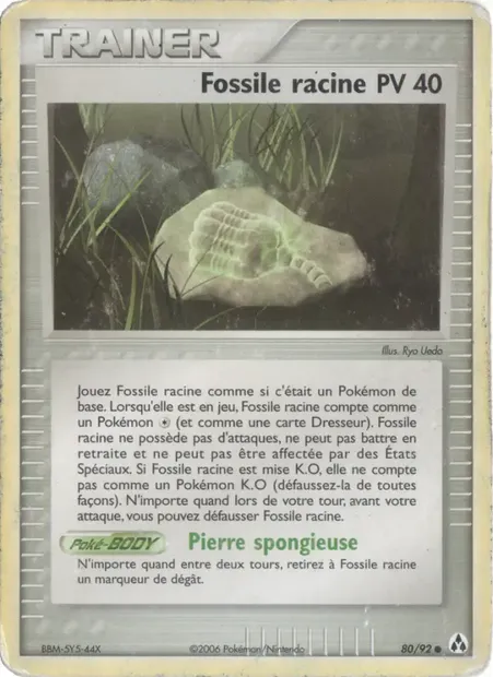 Fossile racine, carte Pokémon LM 80 — extension EX Créateurs de légendes