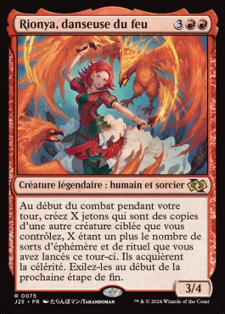 Rionya, danseuse du feu, carte Magic J25 75 — extension Foundations Jumpstart