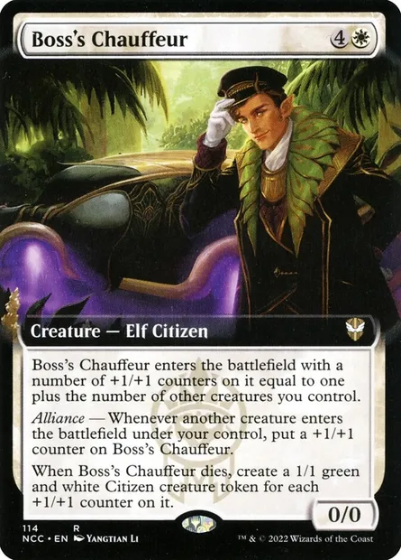 Boss's Chauffeur, Magic card NCC 114 — New Capenna Commander set